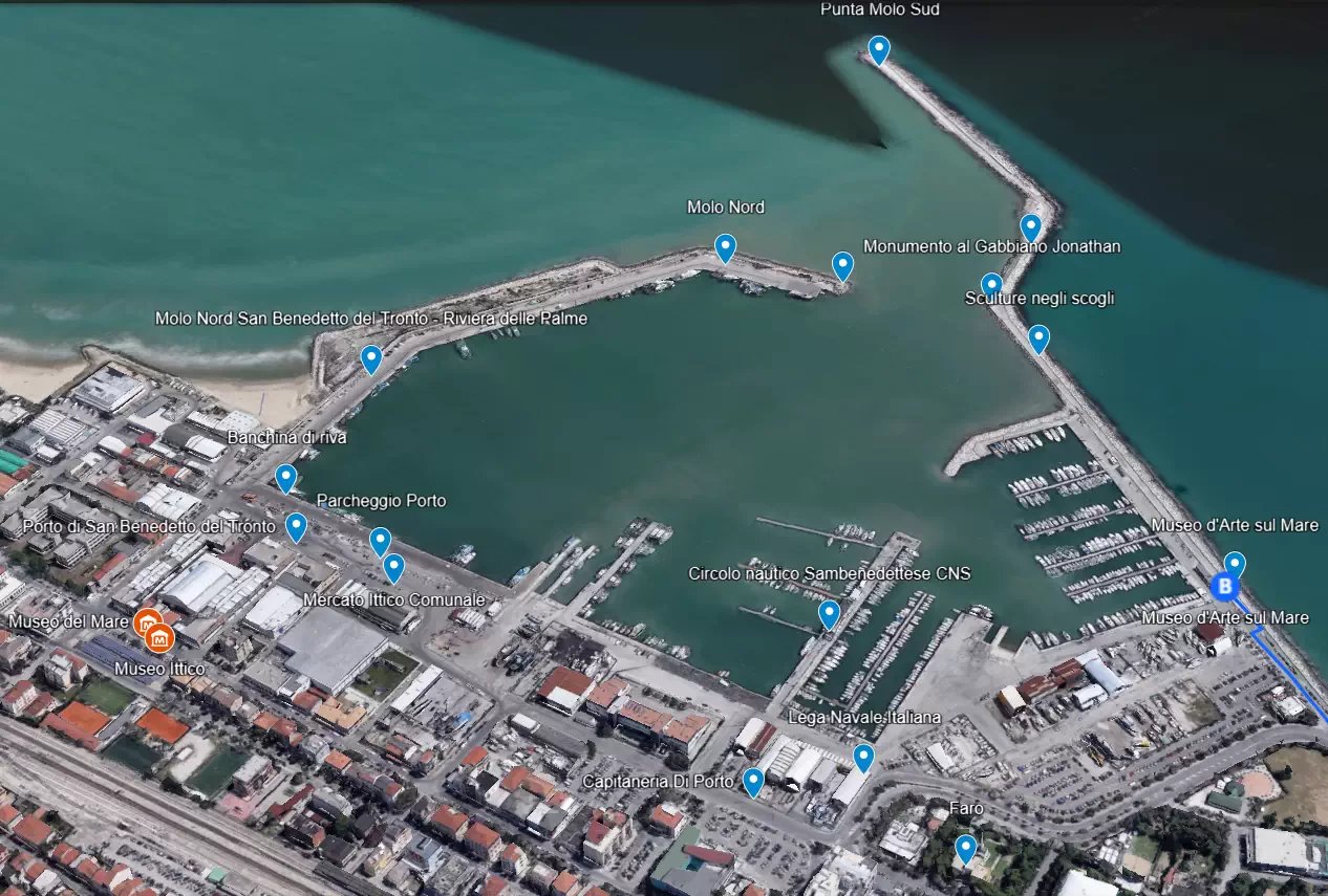 Com'è suddiviso il Porto di San Benedetto del Tronto